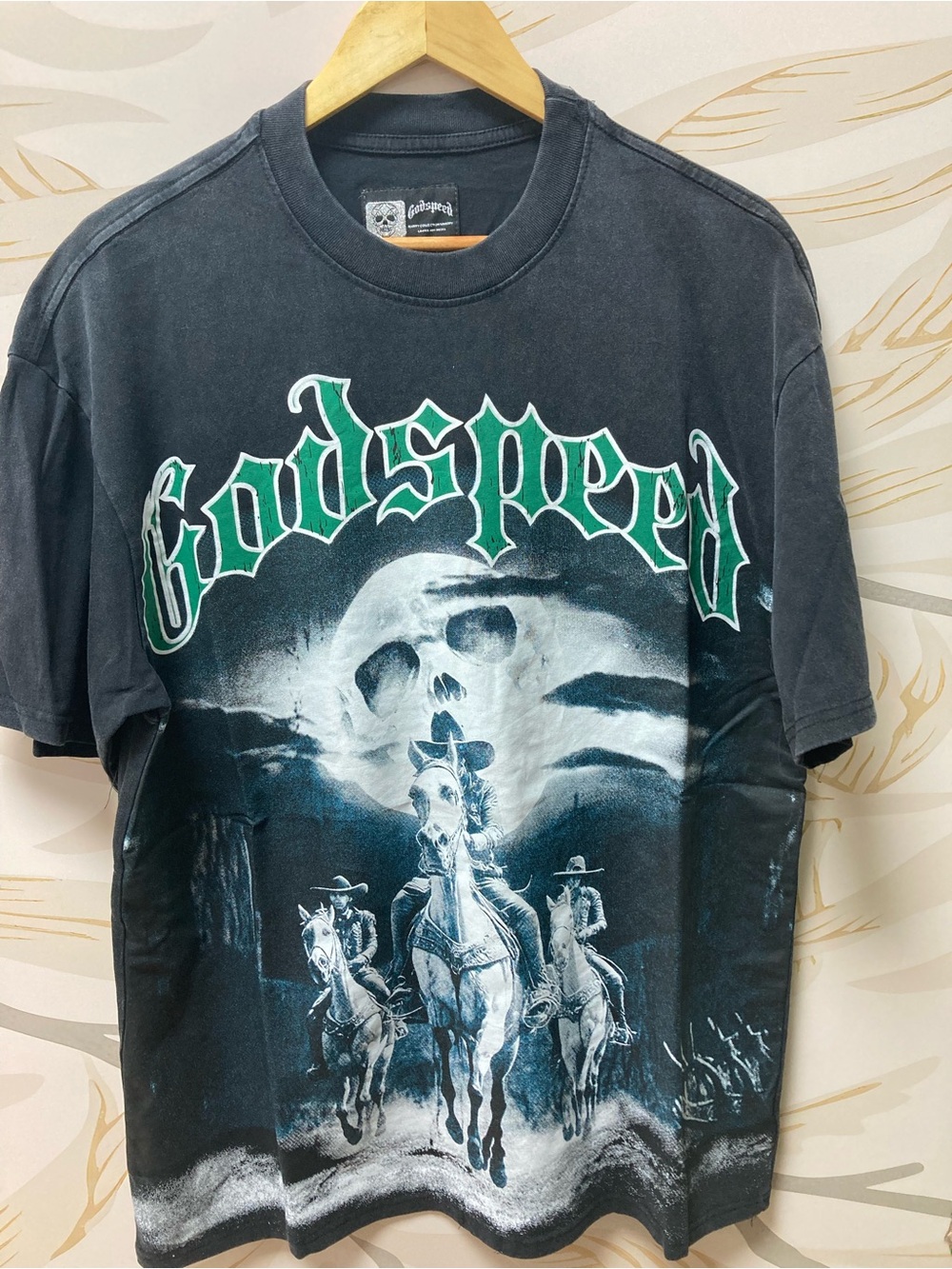 Godspeed Graphic Tee - Black with Green Logo